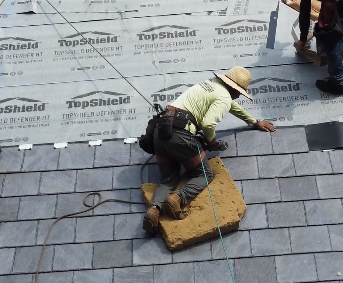 Colorwheel Roofing yard sign in Lafayette neighborhood